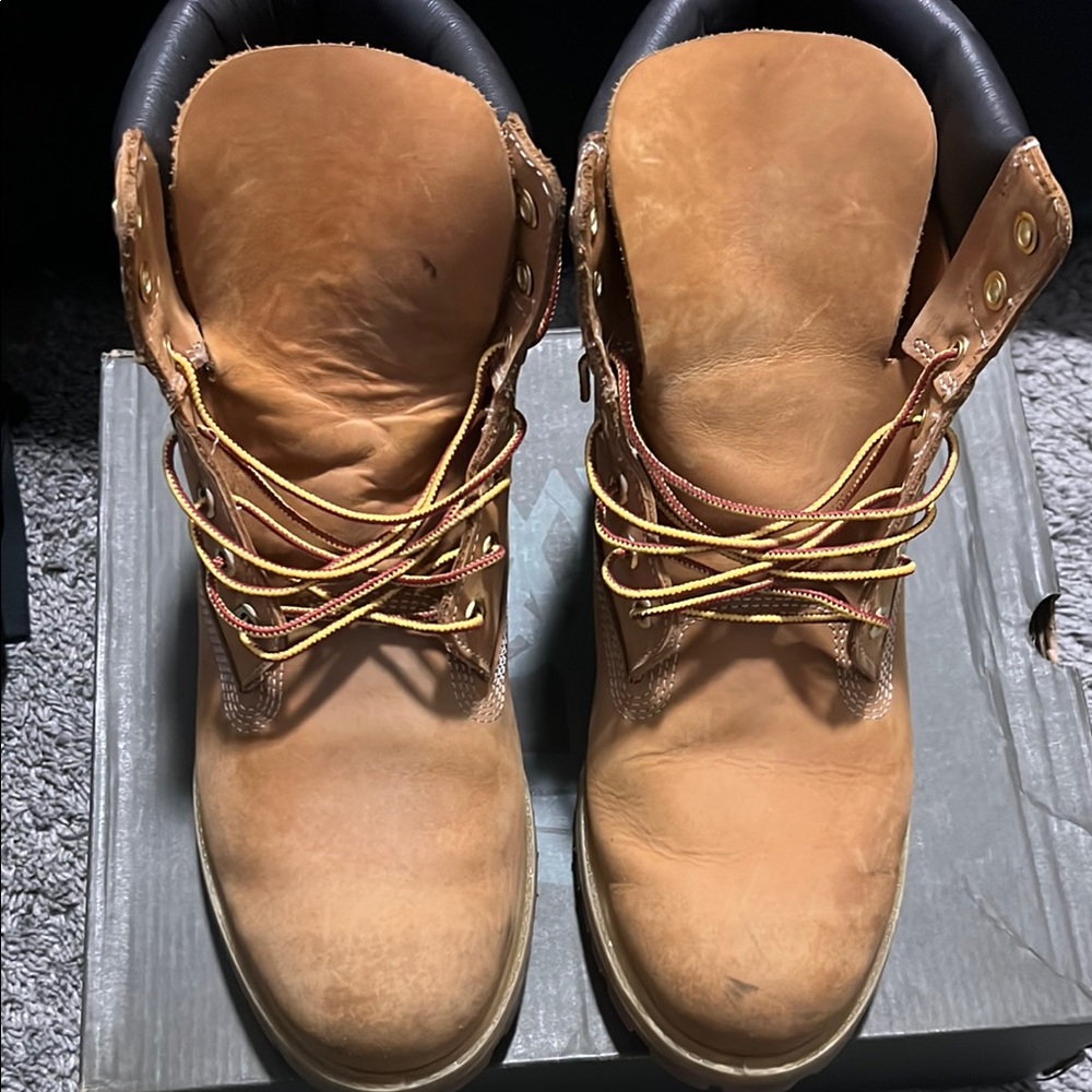 Men's Timberlands Tan Leather Boots
